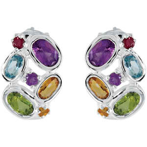 Multi-gemstone Earrings Multi-gemstone Earrings