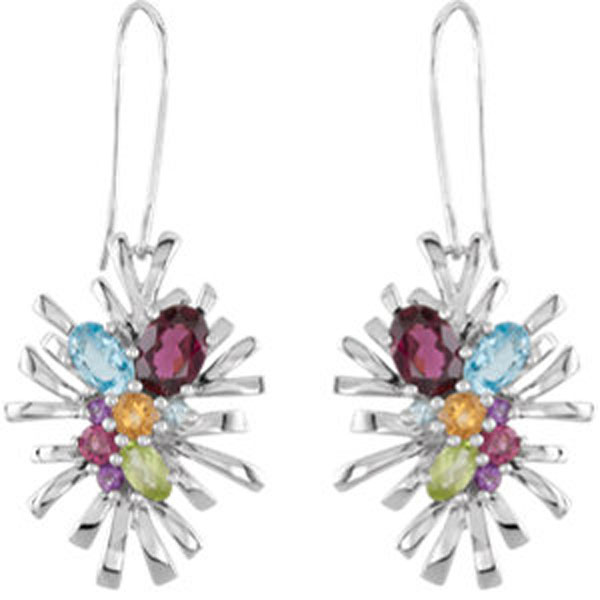 Genuine Multiple Gemstone Earrings Genuine Multiple Gemstone Earrings
